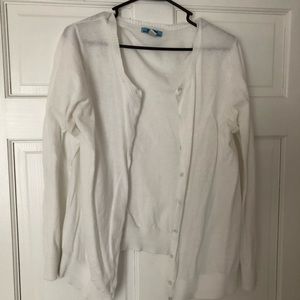 Old Navy White Maternity Cardigan Sweater